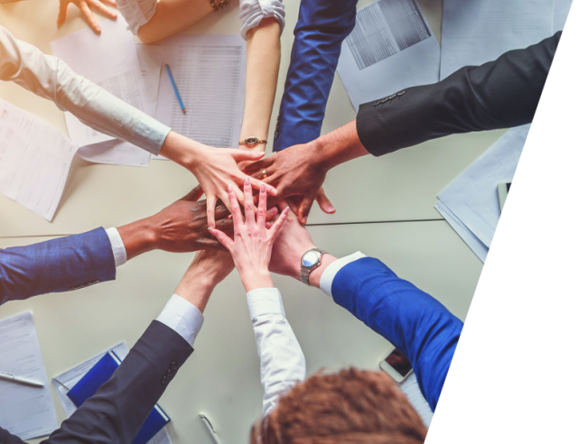 People, teamwork gesture